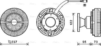 Ava Quality Cooling SCC039 - Съединител, вентилатор на радиатора vvparts.bg