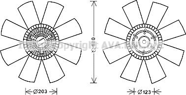 Ava Quality Cooling SCC037 - Вентилатор, охлаждане на двигателя vvparts.bg