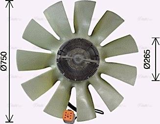 Ava Quality Cooling SCF058 - Вентилатор, охлаждане на двигателя vvparts.bg