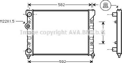 Ava Quality Cooling ST 2035 - Радиатор, охлаждане на двигателя vvparts.bg