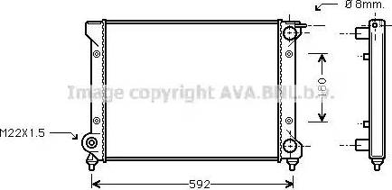 Ava Quality Cooling ST 2027 - Радиатор, охлаждане на двигателя vvparts.bg