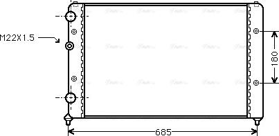 Ava Quality Cooling STA2031 - Радиатор, охлаждане на двигателя vvparts.bg