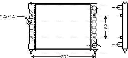 Ava Quality Cooling STA2024 - Радиатор, охлаждане на двигателя vvparts.bg