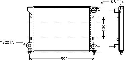 Ava Quality Cooling STA2027 - Радиатор, охлаждане на двигателя vvparts.bg