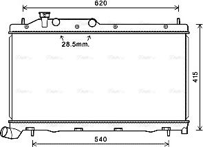 Ava Quality Cooling SU2105 - Радиатор, охлаждане на двигателя vvparts.bg