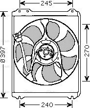 Ava Quality Cooling SU 7514 - Вентилатор, охлаждане на двигателя vvparts.bg