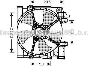 Ava Quality Cooling SU 7513 - Вентилатор, охлаждане на двигателя vvparts.bg