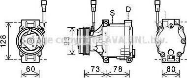 Ava Quality Cooling SUK080 - Компресор, климатизация vvparts.bg