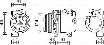 Ava Quality Cooling SUK088 - Компресор, климатизация vvparts.bg