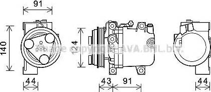 Ava Quality Cooling SUK109 - Компресор, климатизация vvparts.bg