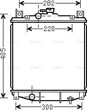 Ava Quality Cooling SZ 2059 - Радиатор, охлаждане на двигателя vvparts.bg