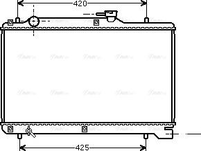 Ava Quality Cooling SZ 2050 - Радиатор, охлаждане на двигателя vvparts.bg