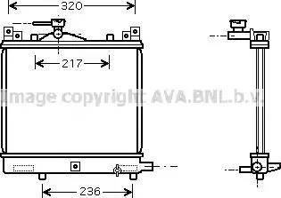 Ava Quality Cooling SZ 2091 - Радиатор, охлаждане на двигателя vvparts.bg