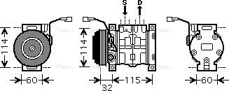 Ava Quality Cooling SZAK110 - Компресор, климатизация vvparts.bg