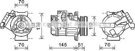 Ava Quality Cooling SZK140 - Компресор, климатизация vvparts.bg