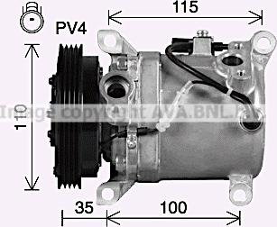 Ava Quality Cooling SZK164 - Компресор, климатизация vvparts.bg