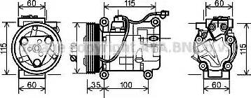 Ava Quality Cooling SZK118 - Компресор, климатизация vvparts.bg