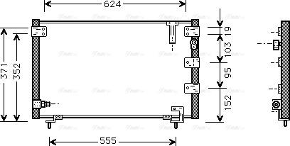 Ava Quality Cooling TO 5262 - Кондензатор, климатизация vvparts.bg