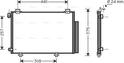 Ava Quality Cooling TO5267D - Кондензатор, климатизация vvparts.bg