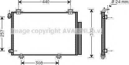 Ava Quality Cooling TO 5267 - Кондензатор, климатизация vvparts.bg