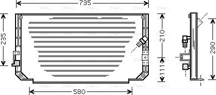 Ava Quality Cooling TO 5279 - Кондензатор, климатизация vvparts.bg