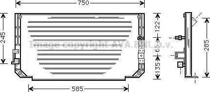 Ava Quality Cooling TO 5271 - Кондензатор, климатизация vvparts.bg