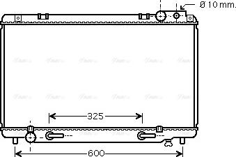 Ava Quality Cooling TO 2458 - Радиатор, охлаждане на двигателя vvparts.bg