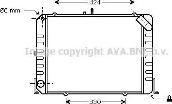 Ava Quality Cooling TO 2424 - Радиатор, охлаждане на двигателя vvparts.bg