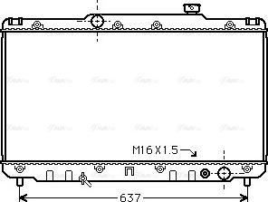 Ava Quality Cooling TO 2014 - Радиатор, охлаждане на двигателя vvparts.bg