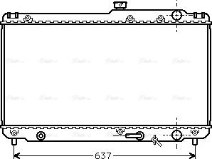 Ava Quality Cooling TO 2187 - Радиатор, охлаждане на двигателя vvparts.bg