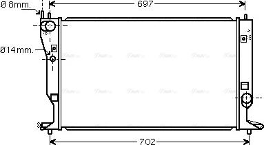 Ava Quality Cooling TO 2399 - Радиатор, охлаждане на двигателя vvparts.bg