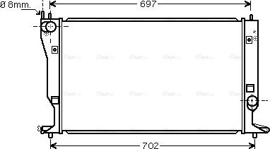 Ava Quality Cooling TO 2398 - Радиатор, охлаждане на двигателя vvparts.bg