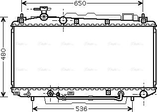 Ava Quality Cooling TO 2306 - Радиатор, охлаждане на двигателя vvparts.bg