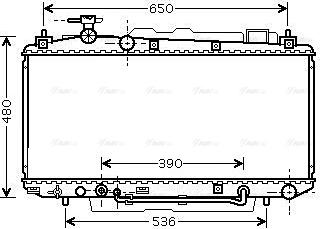 Ava Quality Cooling TO 2300 - Радиатор, охлаждане на двигателя vvparts.bg