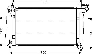 Ava Quality Cooling TO 2302 - Радиатор, охлаждане на двигателя vvparts.bg