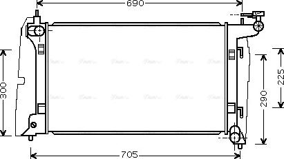 Ava Quality Cooling TO 2323 - Радиатор, охлаждане на двигателя vvparts.bg