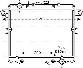 Ava Quality Cooling TO 2378 - Радиатор, охлаждане на двигателя vvparts.bg