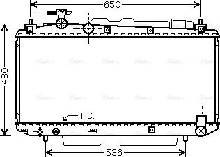 Ava Quality Cooling TO 2305 - Радиатор, охлаждане на двигателя vvparts.bg