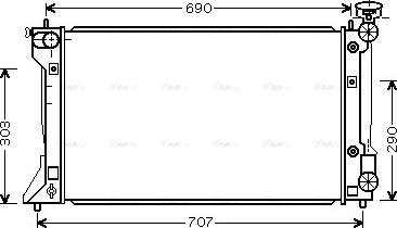 Ava Quality Cooling TO 2293 - Радиатор, охлаждане на двигателя vvparts.bg