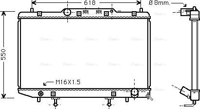 Ava Quality Cooling TO 2255 - Радиатор, охлаждане на двигателя vvparts.bg