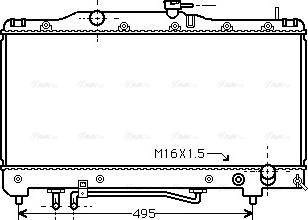 Ava Quality Cooling TO 2205 - Радиатор, охлаждане на двигателя vvparts.bg