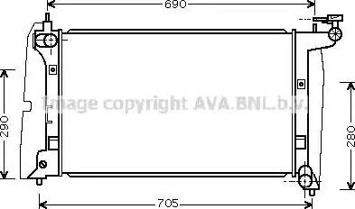 Ava Quality Cooling TO 2289 - Радиатор, охлаждане на двигателя vvparts.bg