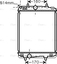 Ava Quality Cooling TOA2364 - Радиатор, охлаждане на двигателя vvparts.bg