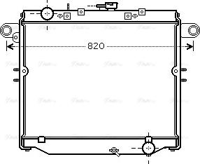 Ava Quality Cooling TOA2379 - Радиатор, охлаждане на двигателя vvparts.bg