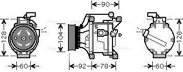 Ava Quality Cooling TOAK446 - Компресор, климатизация vvparts.bg