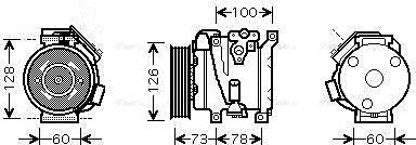 Ava Quality Cooling TO K451 - Компресор, климатизация vvparts.bg