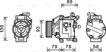 Ava Quality Cooling TOAK667 - Компресор, климатизация vvparts.bg