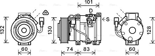 Ava Quality Cooling TOAK611 - Компресор, климатизация vvparts.bg