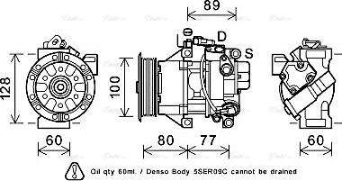 Ava Quality Cooling TOAK618 - Компресор, климатизация vvparts.bg