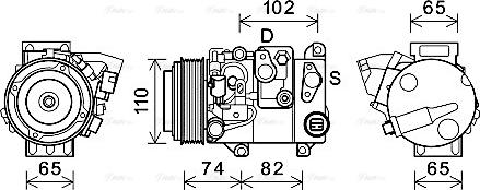 Ava Quality Cooling TOAK682 - Компресор, климатизация vvparts.bg